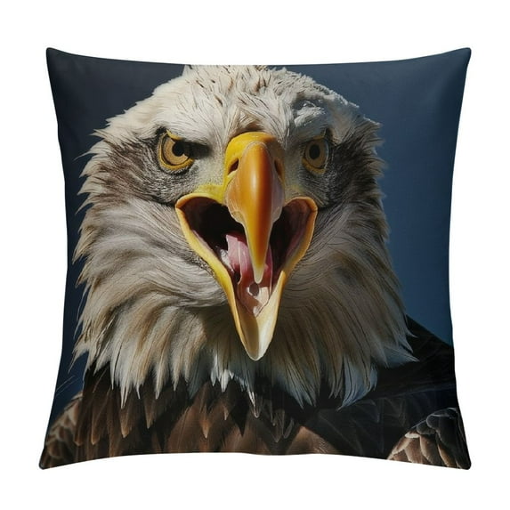 Orinice bald eagle Graphic Decorative Men Women Boy Girl Room Cushion Throw Pillow Cover for Home Couch Living Room Bed Sofa Square Pillow Covers 1PC 12x12in