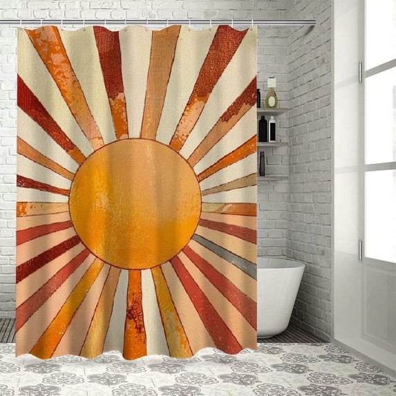 Orinice Évariste Vital Luminais Bathroom Decor Set with Hooks, Colorful Luxurious Graphic Print Polyester Fabric Fashion Shower Curtain, Home Bathtubs Bathroom Decoration 36x72