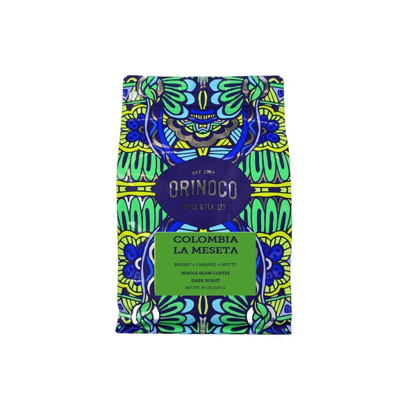 Orinoco Colombia La Meseta 2.5lb bag, Dark Roast, Whole Bean Coffee, 100% Arabica beans