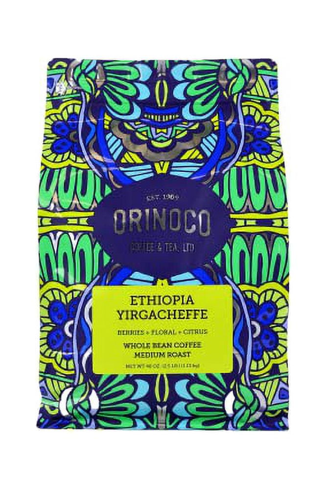 Orinoco Ethiopian Yirgacheffe 2.5lb bag, Medium Roast, Whole Bean Coffee, 100% Arabica beans
