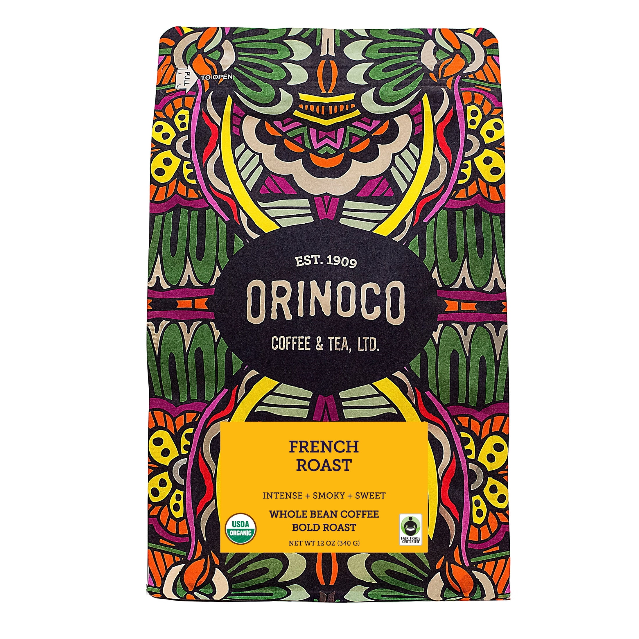 Orinoco, French Roast, Organic Fair Trade, Whole Bean Coffee, Dark Roast, 12 oz