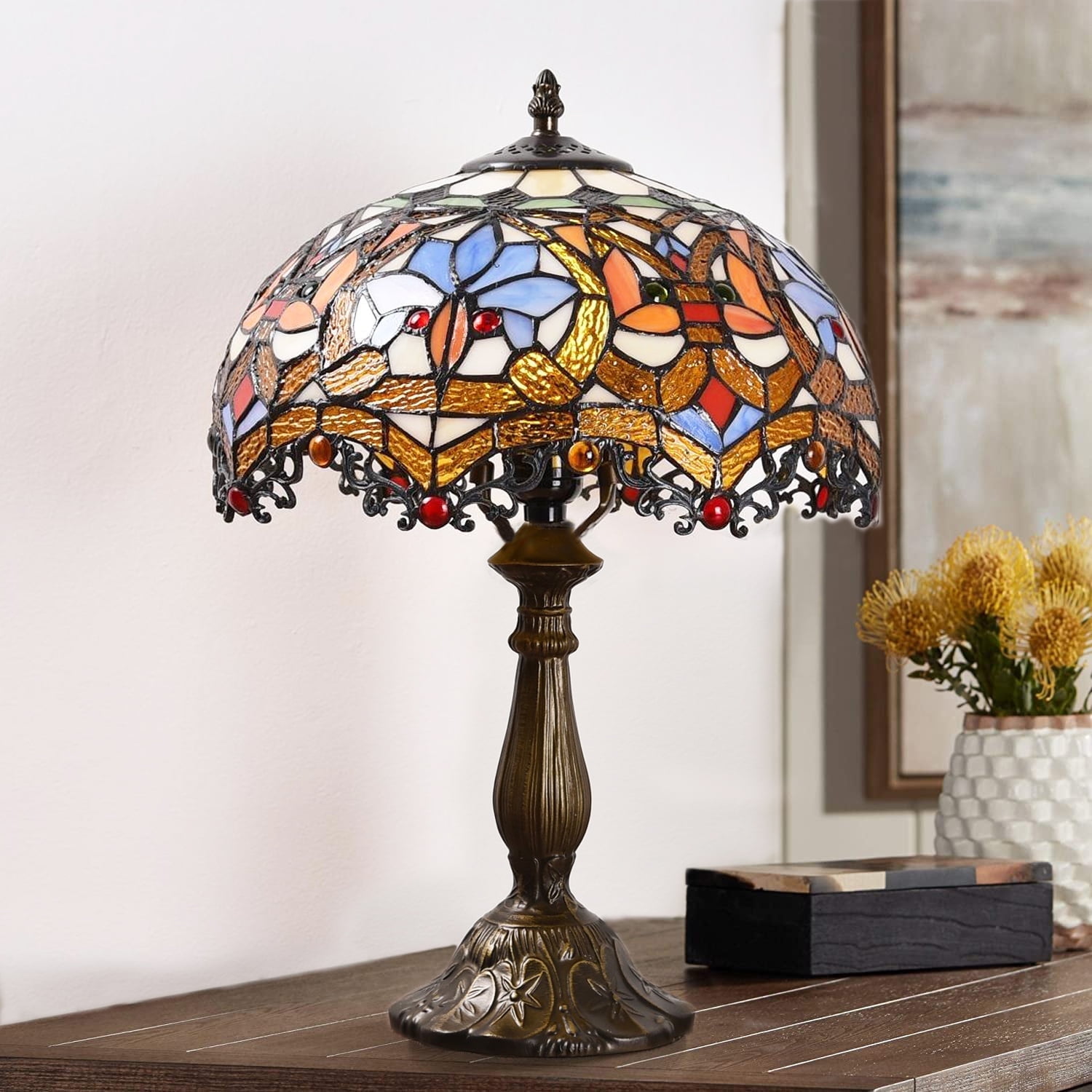 Orinova Tiffany Style Table Lamp Rose Bedside Desk Bangladesh Ubuy