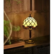 Orinova Tiffany-Style 14.5" Table Lamp with Stained Glass Shade
