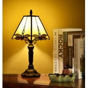 Orinova Tiffany Table Lamp Stained Glass Bedside Lamp for Living Room Bedroom Traditional Desk Light