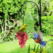 Oriole Bird Feeder with Fruit Holder, Hand-Forged Steel Hanging Feeder with Hook for Oranges and Jelly, Outdoor Garden Patio Bird Feeding Station