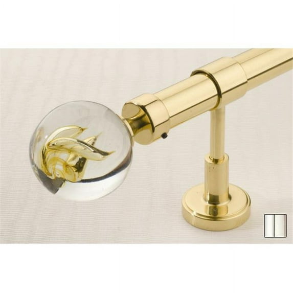 Orion 1113 Curtain Rod Set - 1 in. - Chrome - 78 in.