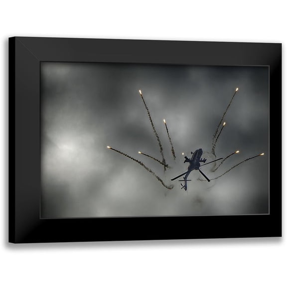 Orion 14x11 Black Modern Framed Museum Art Print Titled - Apaches Fireworks