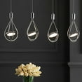 thumbnail image 1 of JONATHAN Y Orion 29" Adjustable Modern Integrated 4-Light Linear LED Metal Pendant, Chrome, 1 of 7