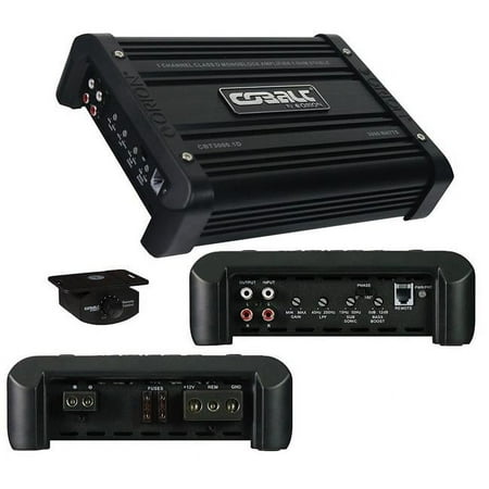 Orion Cobalt CBA3000.1D Monoblock 1-Channel Class D Amplifier for Car Subwoofer, 3000W Max, 1-Ohm Stable, Adjustable Low Pass & Subsonic Filter with Bass Boost, MOSFET Power Supply, Bass Knob Included