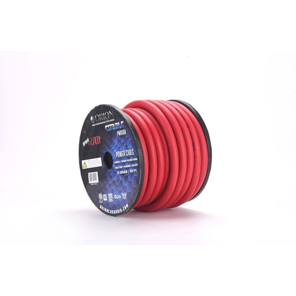 Orion Cobalt PW050R 0 Gauge Wire (50ft) Copper Clad Aluminum CCA 0 AWG - High Powered Car Audio/Amplifier Power & Ground Cable, Battery Cable, Home Speaker Stereo, Welding Battery, RV Trailer Wiring