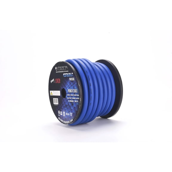 Orion Cobalt PW050BL 0 Gauge Wire (50ft) Copper Clad Aluminum CCA 0 AWG - High Powered Car Audio/Amplifier Power & Ground Cable, Battery Cable, Home Speaker Stereo, Welding Battery, RV Trailer Wiring