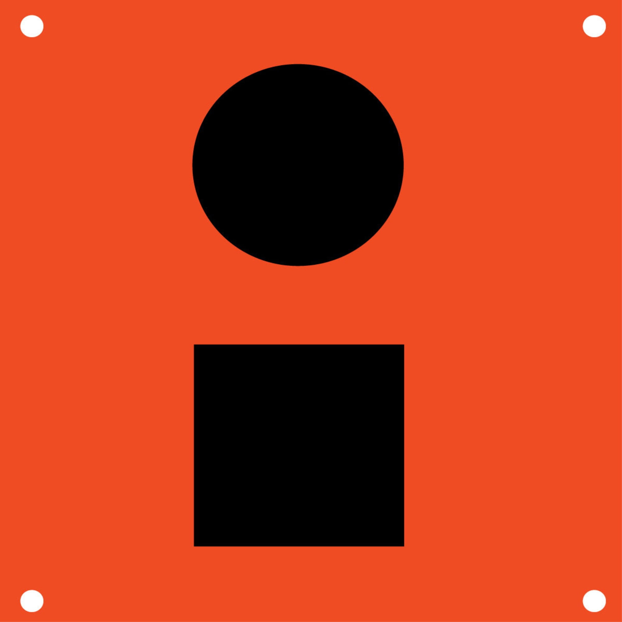 Orion 3'x3' Orange Vinyl Distress Flag with Nylon Ties