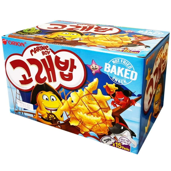 Orion Baked Marine Boy Sea Creatures Shaped Sharing Box , 1 box (Seaweed Flavor)