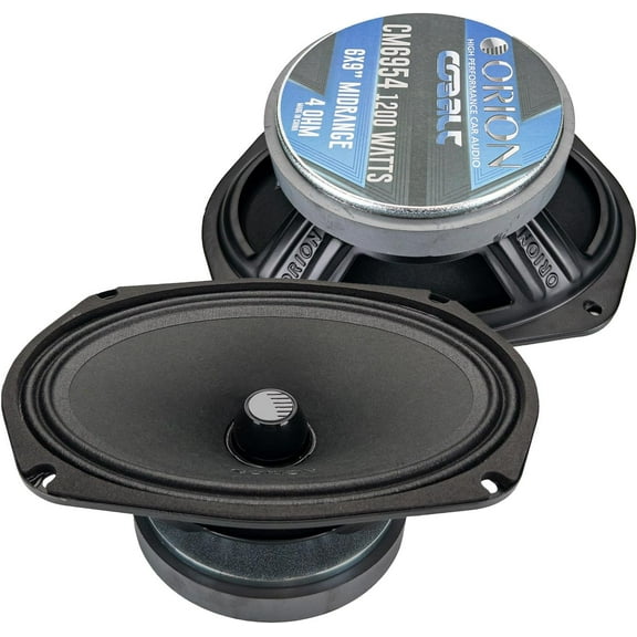 ORION Cobalt CM6954 High Efficiency 6x9 Mid-Range Bullet Loudspeakers, 1200W Max Power, 300W RMS, 4 Ohm, 1.5" Voice Coil - Pro Car Audio Stereo, Midrange Speakers (Pair)