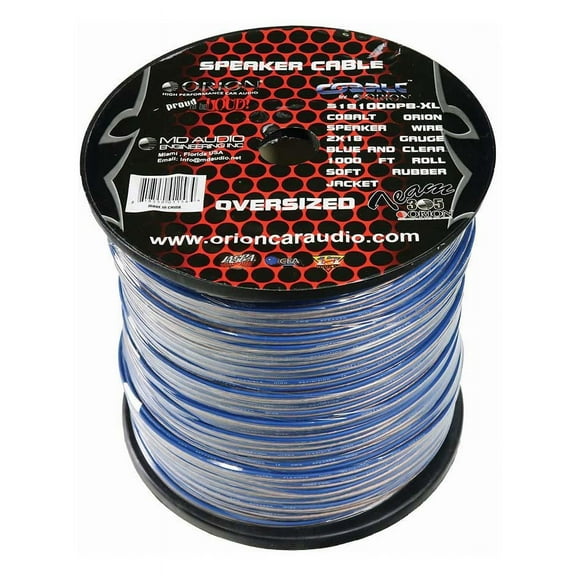 Orion Cobalt Oversize Speaker Wire 16 Gauge 300Ft. Blue/clear S16300PB