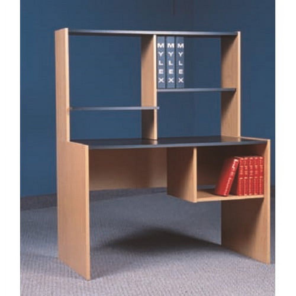 Orion Computer Desk With Hutch, Black and Oak - image 1 of 1