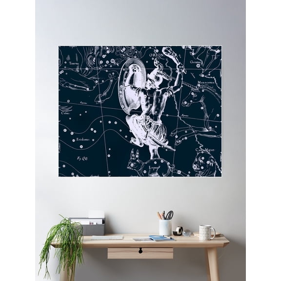 Orion Constellation Poster Wall Art, Modern Wall Decor For Living Room Bedroom, 8x12 UNFRAMED