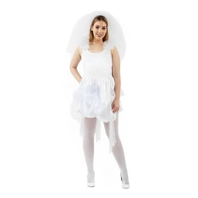 Orion Costumes 80's Bride White Wedding Dress Adult Costume | Small Female