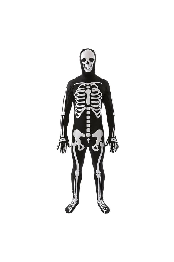 Classic Skeleton Adult Costume Skin Suit - Large Male