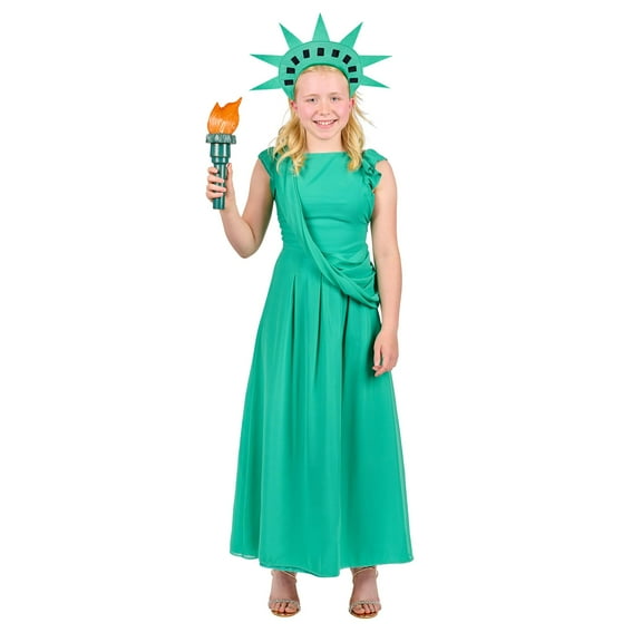 Orion Costumes Statue of Liberty Child Costume | Large Female