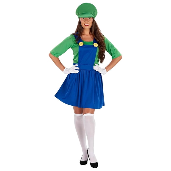 Orion Costumes Super Mario-Inspired Green Plumber Adult Costume Dress | X-Large Female