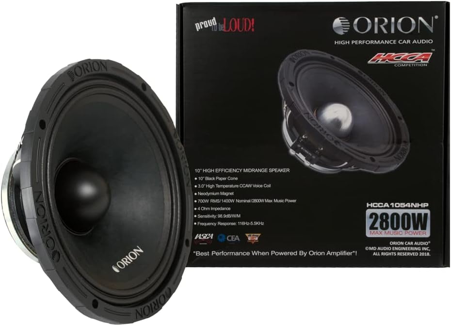 Orion HCCA1054NHP HCCA 10" 700 RMS Ultra High Performance Pro Audio