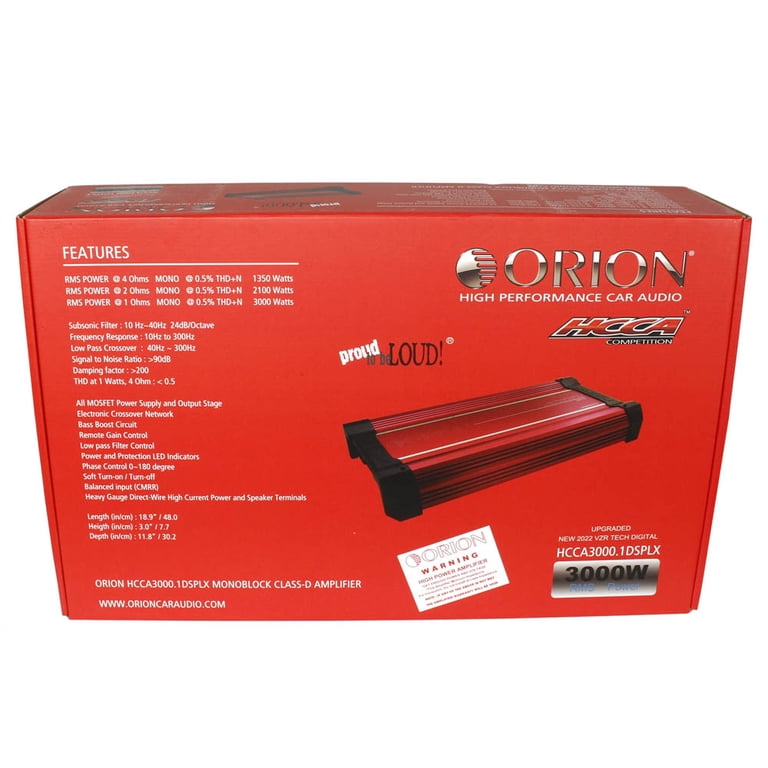 Minoaka　3K-3箱　1 Orion HCCA3000.1DSPLX 1-CH Monoblock 3000W RMS Class-D Car Audio