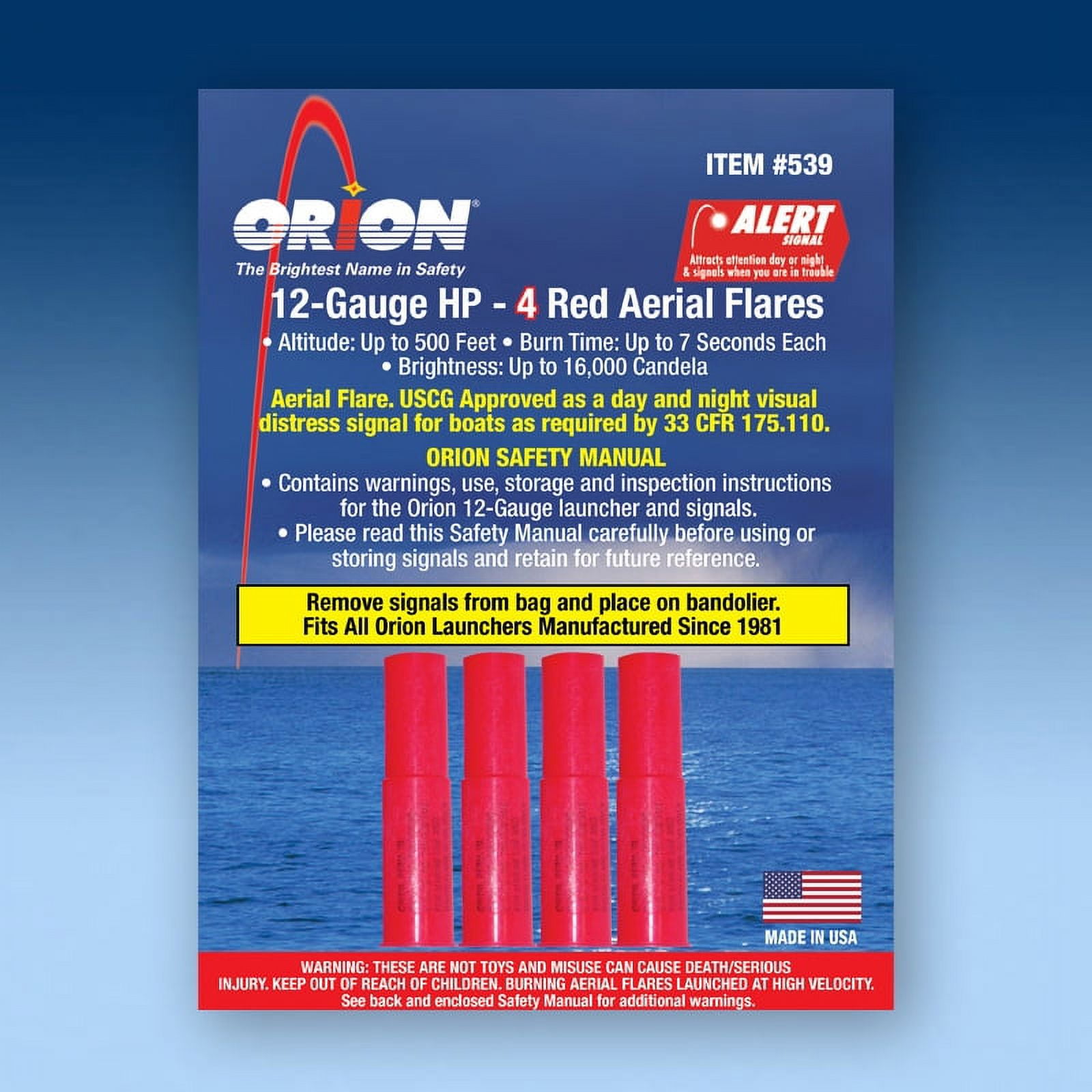 Orion HP Red Aerial Marine Flare.