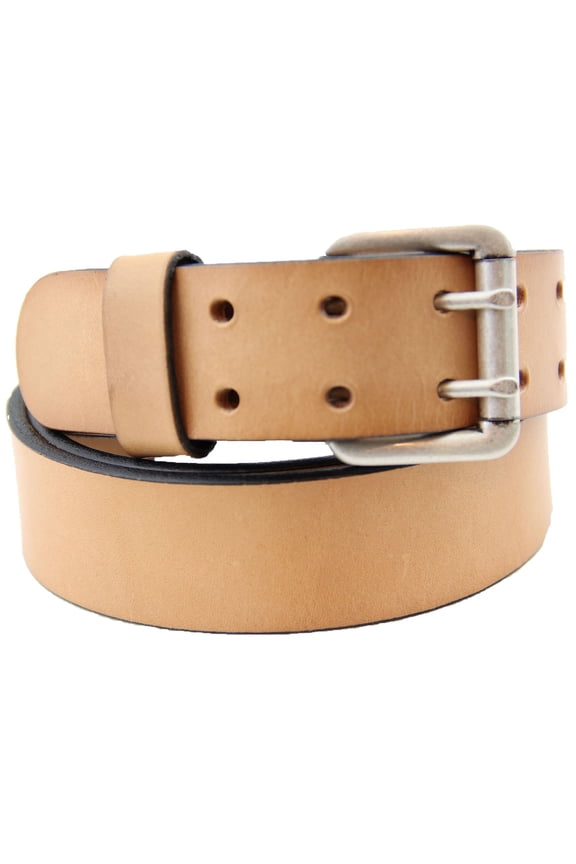 Orion Leather 1 1/2 Natural Tan Harness Leather Belt Double Hole