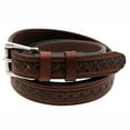 thumbnail image 1 of Orion Leather 1 1/8 Rich Brown Bridle Embossed Leather Belt USA Made, 1 of 4