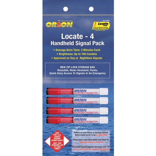 stempel Stirre Cape Orion Locate-4 Red Handheld Marine Boating Accessory Flares 4 Pack. -  Walmart.com