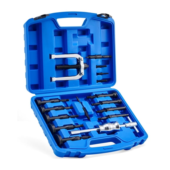 Orion Motor Tech Blind Hole Collet Bearing Race and Seal Puller Extractor Kit, Slide Hammer Pilot Insert Inner Internal Bearing Removal Tool Set, 16PCS