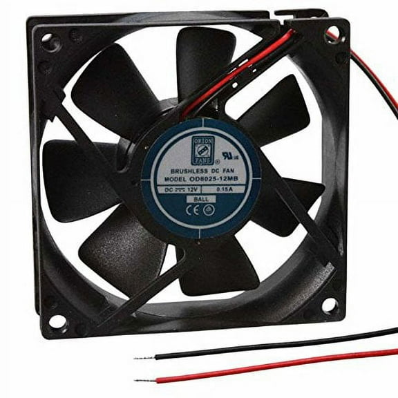 Orion OD8025-12MB MEDIUM Speed (2500 RPM) 3.15" 12VDC Square Muffin Fan. Priced Per Each - OD8025-12MB
