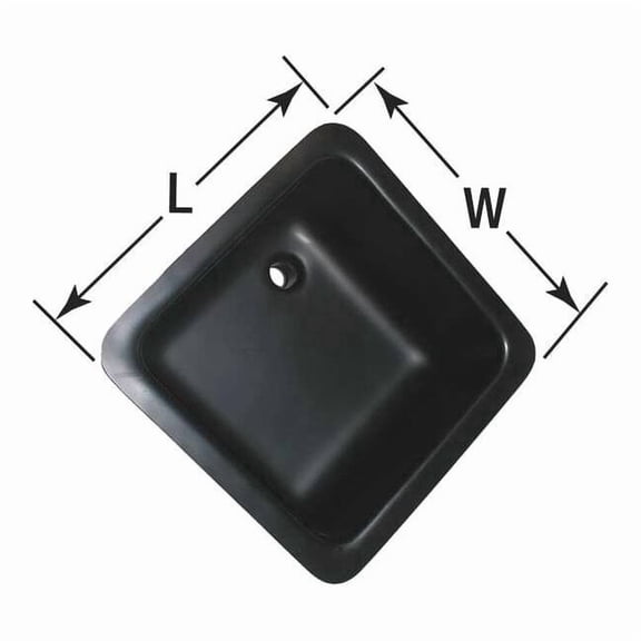 Laboratory Sink 8 in x 16 in, 1, Above or Below, High Density Polyethylene ARLS 12