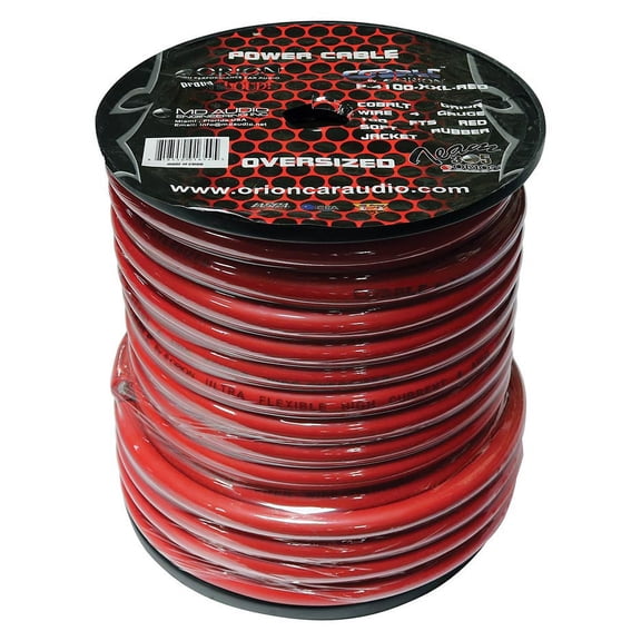 Orion Cobalt 0 Gauge Oversize Wire 50 ft Red