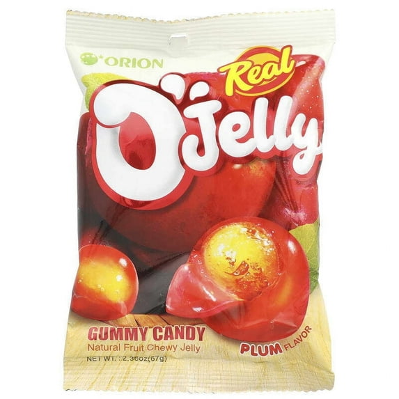 Orion, Real O'Jelly, Gummy Candy, Plum, 2.36 oz Pack of 4