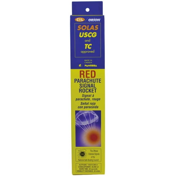 Orion Safety 800, Red Parachute Signal Rocket, Solas. Rocket Signals- Solas