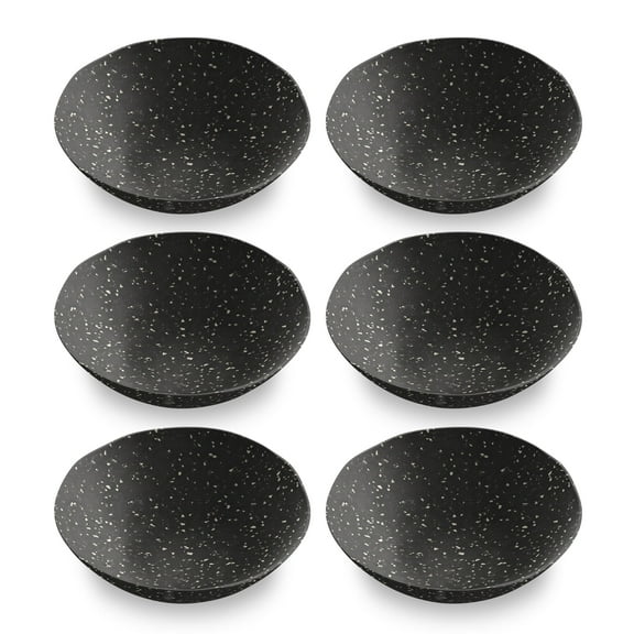 Orion Speckles Bowl,Black,6.7",26oz., Set of 6