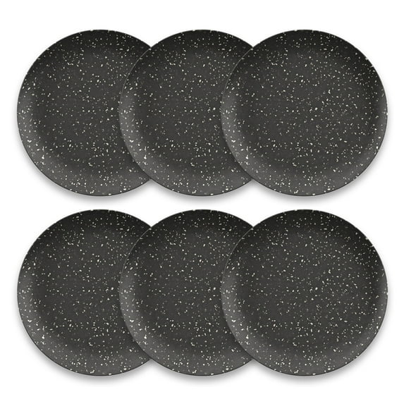 Orion Speckles Dinner Plate,Black, 10.5", Set of 6