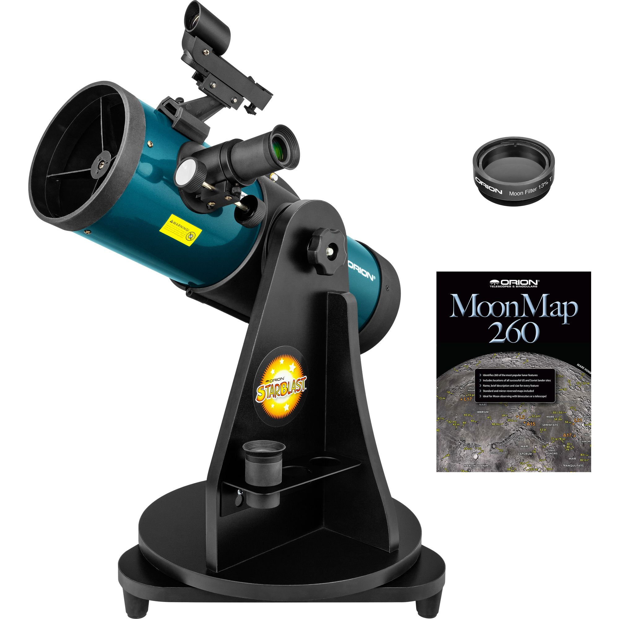  Orion StarBlast 4.5 Astro Reflector Telescope for Beginners -  Compact & Portable for Travel or Backyard Astronomy - Includes Eyepieces  and Accessories : Reflecting Telescopes : Electronics