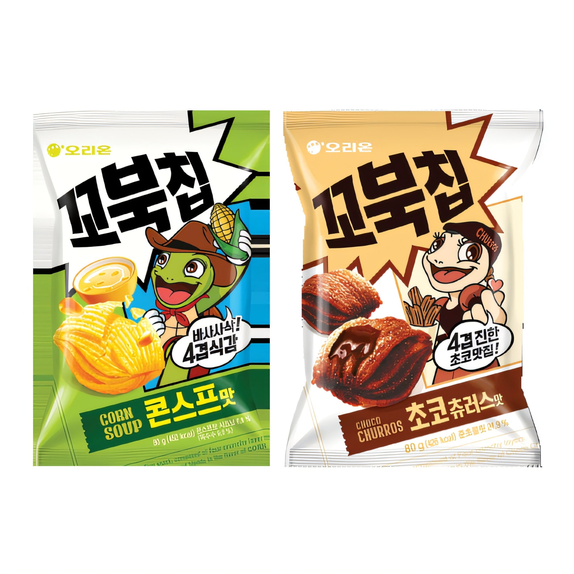 Orion Sweet Turtle Chips Choco Churros - Popular Korean Snack