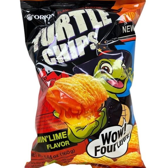 Orion Turtle Chips Flamin' Lime Flavor