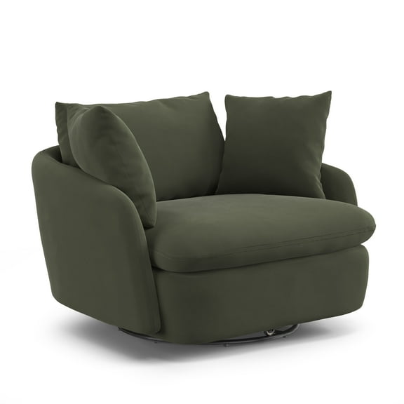 Orion Velvet Swivel Lounge Chair