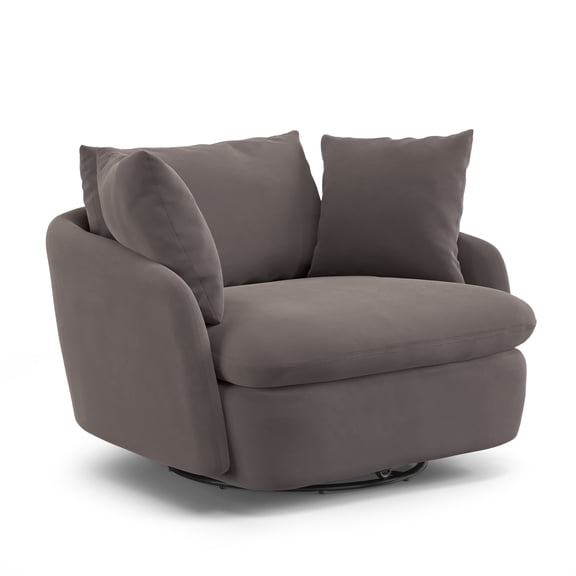Orion Velvet Swivel Lounge Chair
