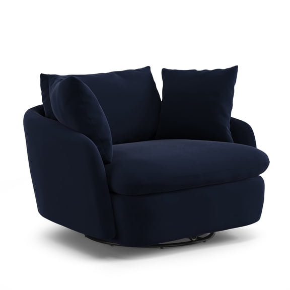 Orion Velvet Swivel Lounge Chair