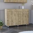 Orion White/Macadamia Utility Base Drawer & Double Doors