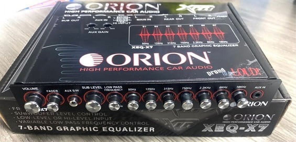 Orion XEQX7 7Band Graphic Equalizer w/ Front AUX Input