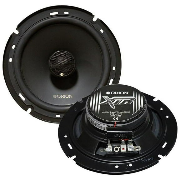 ORION XTR Series XTR65.2SL 2-Way Shallow Coaxial Car Speakers 6.5, 500W Max, 4 Ohm (Pair)