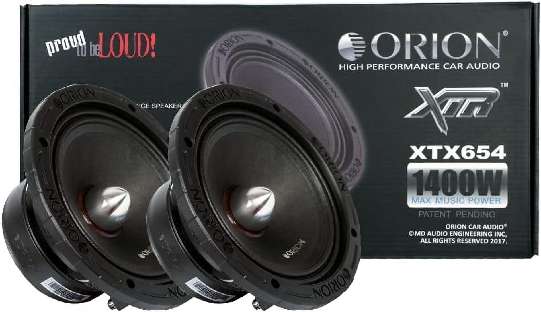 Orion XTR XTX-654 Altavoces de Rango Medio de Audio Profesional de 6,5
