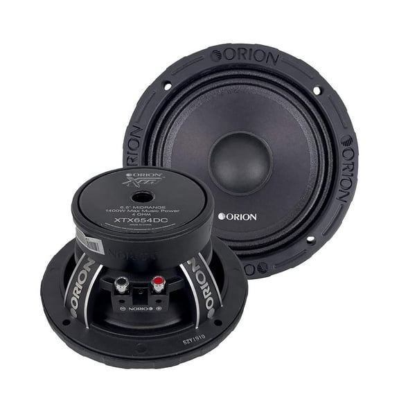 Orion XTX654DC 6.5" 1400 Watts Peak 4-Ohm Dust Cap Midrange Speakers (Pair)